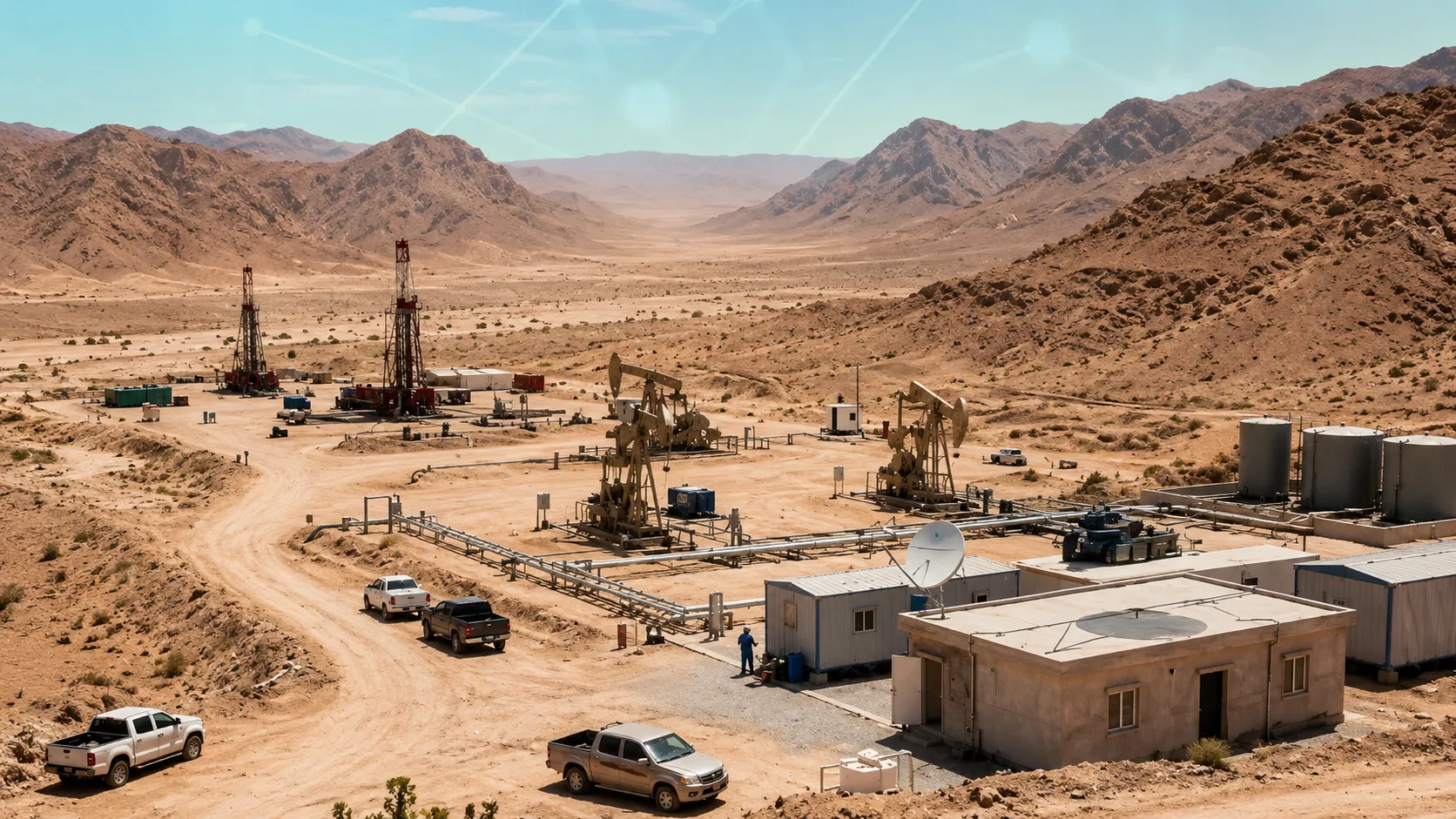 Remote enterprise operations relying on satellite connectivity
